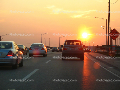 Interstate Highway I-90, skyway, cars, automobiles, Vehicles, Road, Roadway