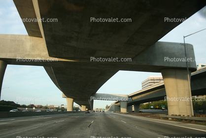 Overpass, Interstate Highway I-405, Level-A Traffic, freeway