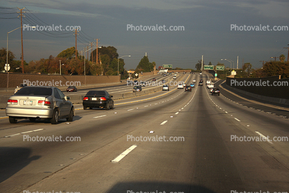 Santa Monica Freeway, Interstate Highway I-405, Level-A Traffic, cars, traffic