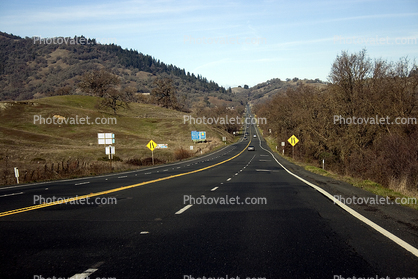 Winter Weather, Highway US 101, North Bound, Mendocino County, Level-A Traffic