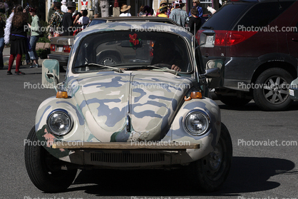 Volkswagen Bug, Camouflage, Car, Automobile, 2010's