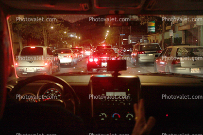 Level-F Traffic jam, Car, night, nighttime, evening, 2010's