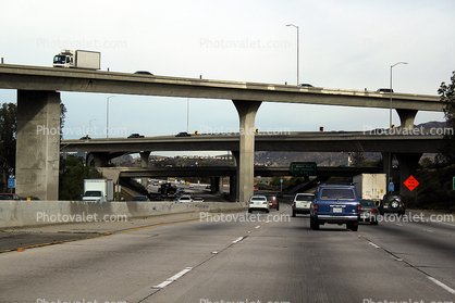 Interstate Highway I-5, Car, 2010's, freeway overpass, exchange