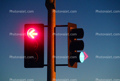 Traffic Signal Light, light, red arrow