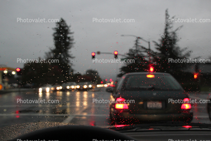 cars in the rain, evening, cars
