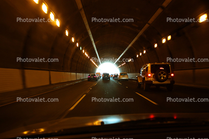 Robin Williams Tunnel, Marin County, cars
