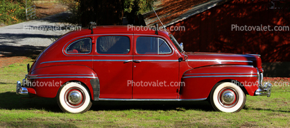 1947 Mercury Eight, Four-door sedan, Car, Whitewall tires, 1940s