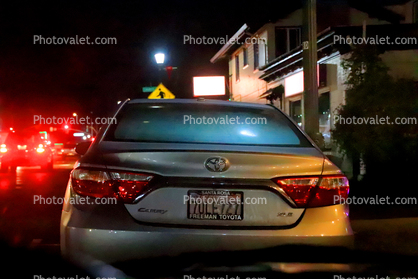 Toyota Camry, night, nighttime, Guerneville, California