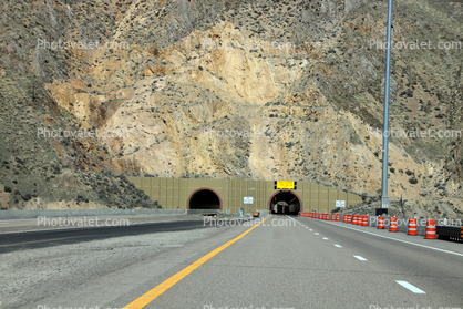 Interstate Highway I-80, westbound, Carlin Tunnel, Elko County