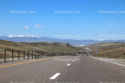 Interstate Highway I-80, westbound, east of Carlin, Elko County