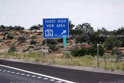 Ghost Rock View Area, Interstate Highway I-70, roadway, road, Emery County