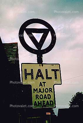 HALT at Major Road Ahead, 1950s