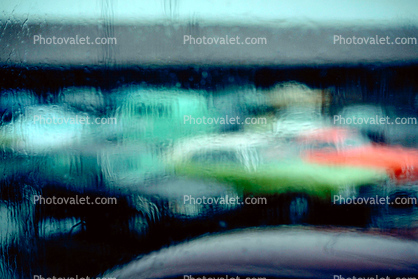 Parked Cars, Rainy Window