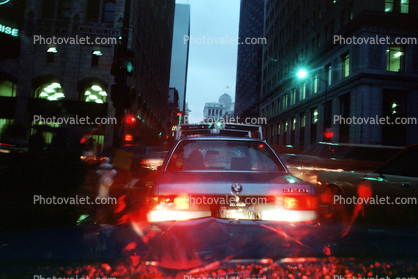 Downtown San Francisco, Rain, Cars, vehicles