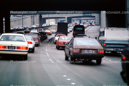 Highway I-10, Level-F traffic, freeway, Car, Automobile, Vehicle