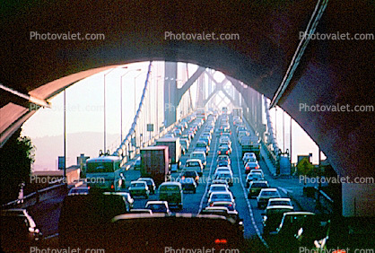 San Francisco Oakland Bay Bridge, traffic jam, congestion, Car, Automobile, Vehicle
