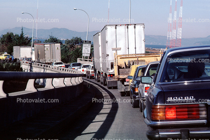 toll plaza, Level-F traffic, San Francisco Oakland Bay Bridge, traffic jam, congestion