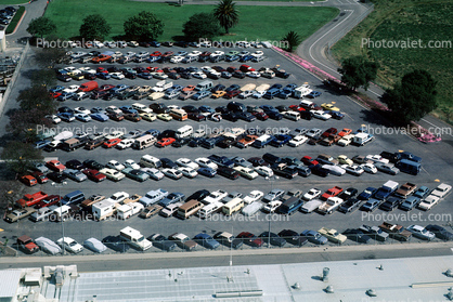car, automobile, Vehicle, Sedan, parked cars, stalls, Full Parking Lot