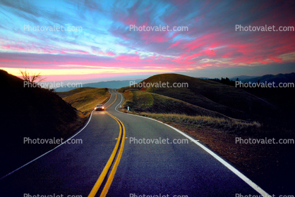 S-Curve, Highway, Roadway, Road, Mount Tamalpais
