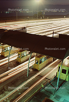 Cars, Rush Hour, Tollbooths, Early Morning, Night, Nighttime, January 1989