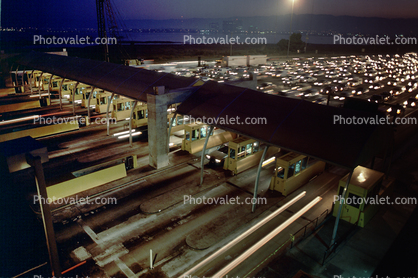 Cars, Rush Hour, Tollbooths, Early Morning, Night, Nighttime, January 1989