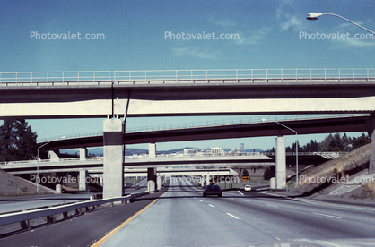 Intersate Highway I-90, State Route 195 Overpass, Interchange, August 1976