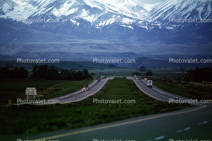 Crazy Mountains, Interstate Highway I-90, Roadway, Road
