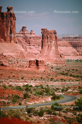 Sandstone Rock, knob, Highway, Roadway, Road