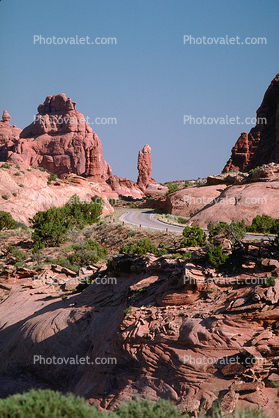 Sandstone Rock, knob, Cliff, stratum, strata, layered