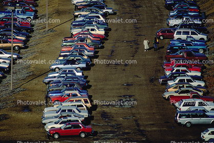 Parking Lot, car, automobile, Vehicle, Sedan, parked cars, stalls, Full