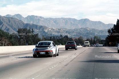 Porsche, Car, Vehicle, Highway, Roadway, Road, Mountains, freeway