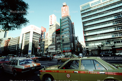car, Vehicle, buildings, highrise, Ginza District, Tokyo