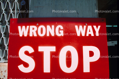 STOP, Wrong Way