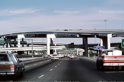 Overpass, Interchange, Interstate Highway I-10, Car, Vehicle, Automobile, El Paso