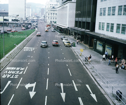Cars, Automobile, Vehicles, City Street, Star Ferry, 1982, 1980s