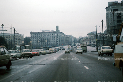 City Street, Cars, Automobile, Vehicles, buildings, Moscow