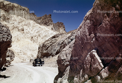 Dirt Road, Desert, Car, Vehicle, Automobile, 1940s, unpaved