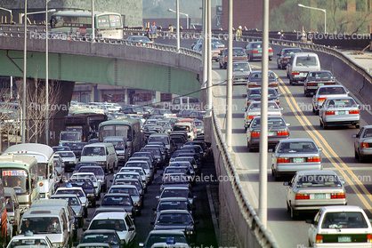congestion, Vehicle, Car, Automobile, Sedan, traffic jam, Level-F traffic, Seoul