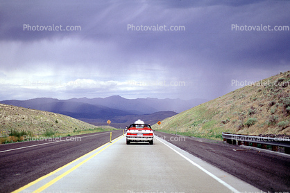 Rain Clouds, Road, Roadway, Highway, Car, Vehicle, Automobile