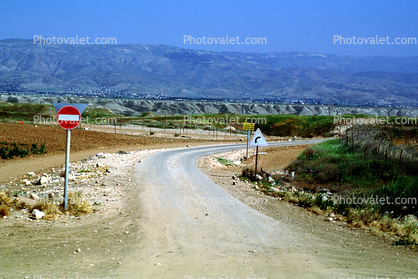 Israel Jordan Border, West Bank, Road, Roadway, Highway