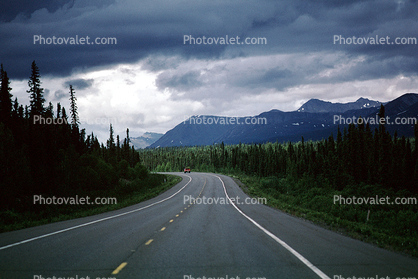 Road, Roadway, Highway, mountains, trees