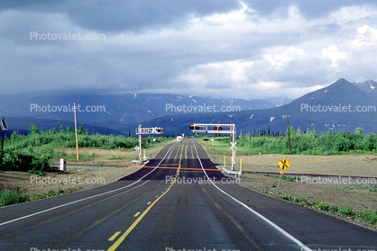 Railroad Crossing, Road, Roadway, Highway 3