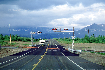 Railroad Crossing, Road, Roadway, Highway 3