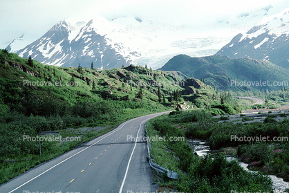 Road, Roadway, Highway-4, Alaska Range, Tsina River