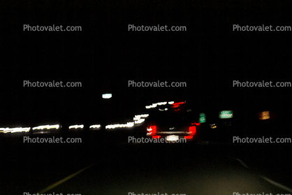 Nighttime, lights, freeway