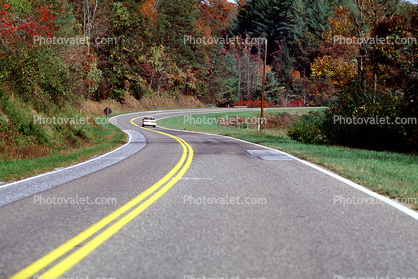 S-Curve, Road, Roadway, Highway-28, North Carolina