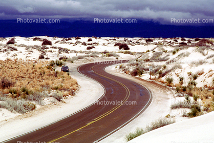 S-curve, Curve, Hwy, Hiway, Hiwy, White Sands National Monument