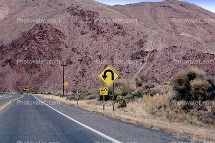 Hard Curve Ahead, Road, Roadway, Highway-89, Utah
