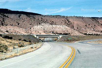 soft curve, brige, overpass, Road, Roadway, Highway-89, Utah