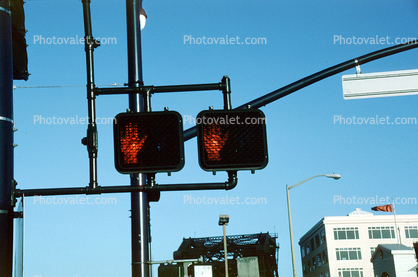 Crosswalk Signal, lights, Hand, STOP